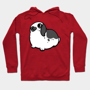 Black and White Lop Bunny Rabbit Coney Hoodie